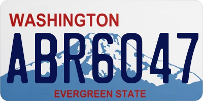 WA license plate ABR6047