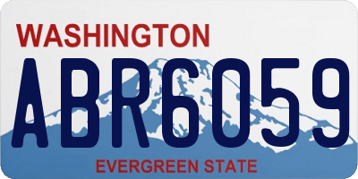 WA license plate ABR6059