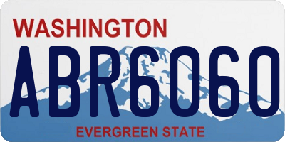 WA license plate ABR6060