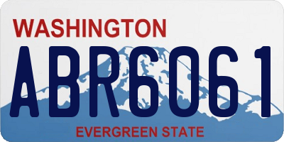 WA license plate ABR6061