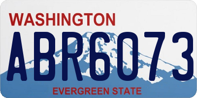 WA license plate ABR6073