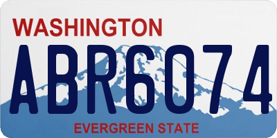 WA license plate ABR6074