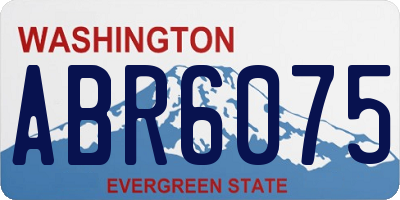 WA license plate ABR6075