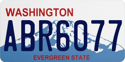 WA license plate ABR6077