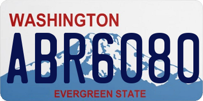 WA license plate ABR6080