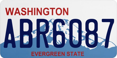 WA license plate ABR6087