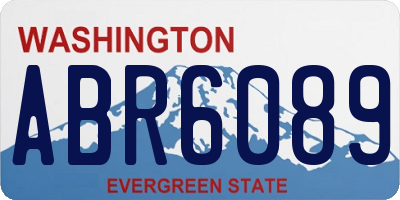 WA license plate ABR6089