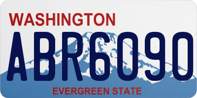 WA license plate ABR6090