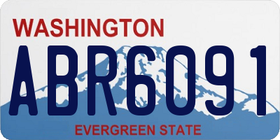 WA license plate ABR6091