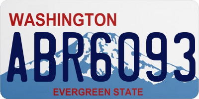 WA license plate ABR6093