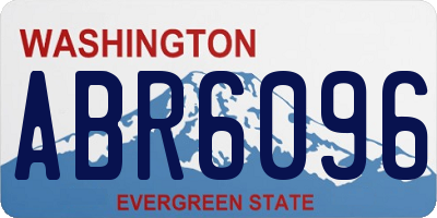 WA license plate ABR6096