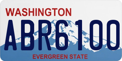 WA license plate ABR6100