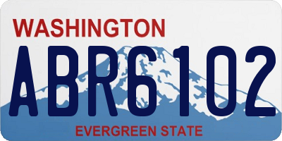 WA license plate ABR6102