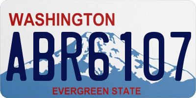 WA license plate ABR6107
