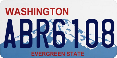 WA license plate ABR6108