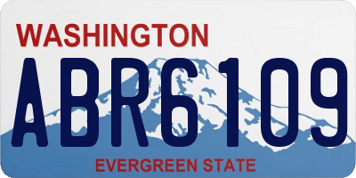 WA license plate ABR6109