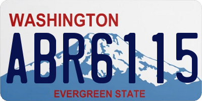 WA license plate ABR6115