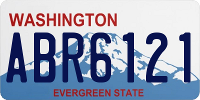 WA license plate ABR6121