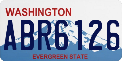 WA license plate ABR6126