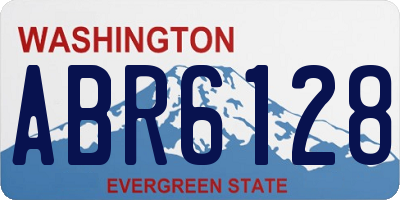 WA license plate ABR6128