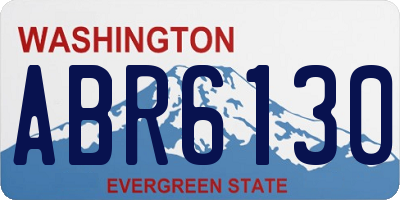 WA license plate ABR6130