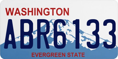 WA license plate ABR6133