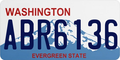 WA license plate ABR6136