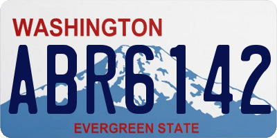 WA license plate ABR6142