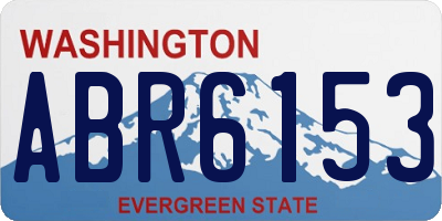 WA license plate ABR6153