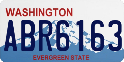 WA license plate ABR6163
