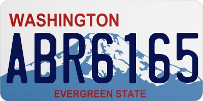 WA license plate ABR6165