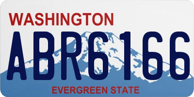 WA license plate ABR6166