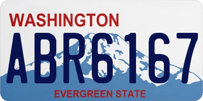 WA license plate ABR6167