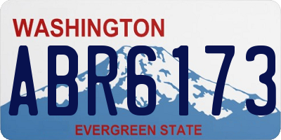 WA license plate ABR6173
