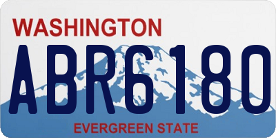 WA license plate ABR6180