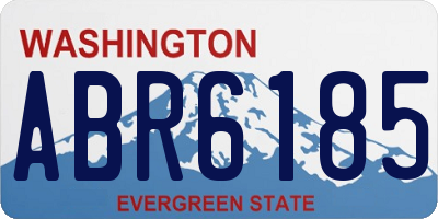 WA license plate ABR6185
