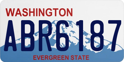 WA license plate ABR6187