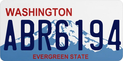 WA license plate ABR6194