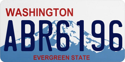 WA license plate ABR6196