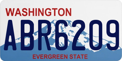 WA license plate ABR6209