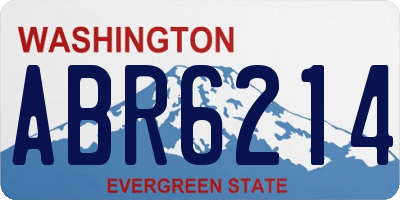 WA license plate ABR6214