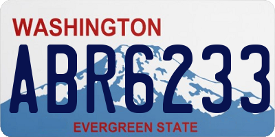 WA license plate ABR6233