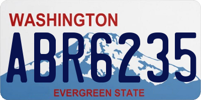 WA license plate ABR6235