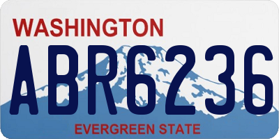 WA license plate ABR6236