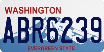 WA license plate ABR6239