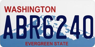WA license plate ABR6240
