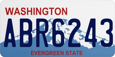 WA license plate ABR6243