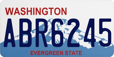 WA license plate ABR6245
