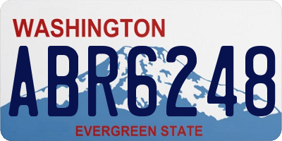 WA license plate ABR6248