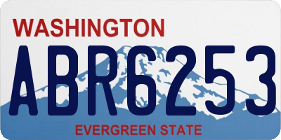 WA license plate ABR6253